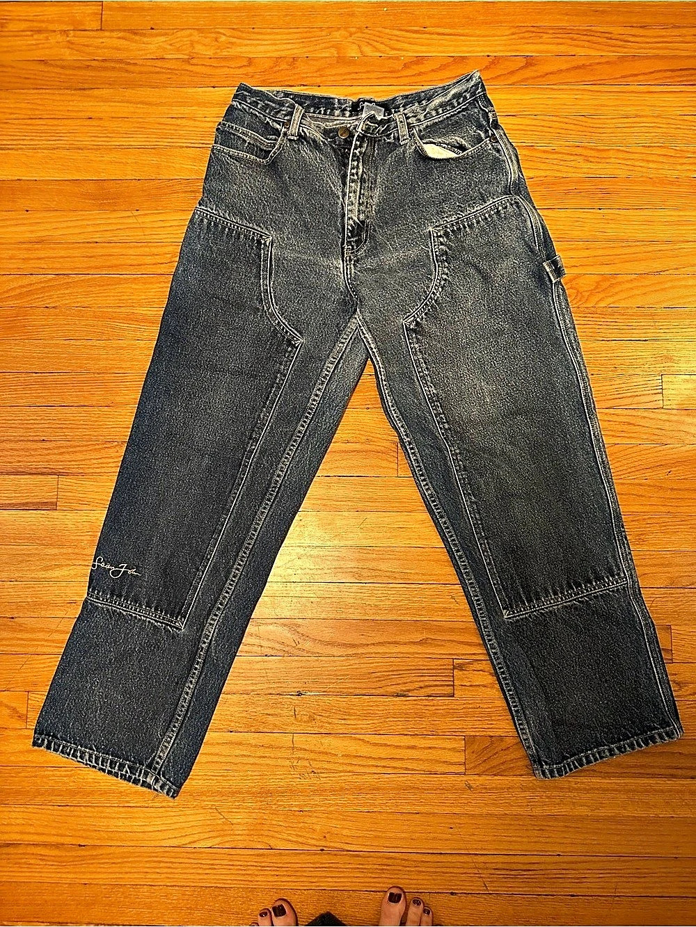 Sean John Men's Straight Leg Jeans Black Waist 32